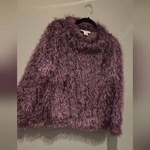 EUC Skyes The Limit Women's Fuzzy Purple Sweater Size Petite L. PL